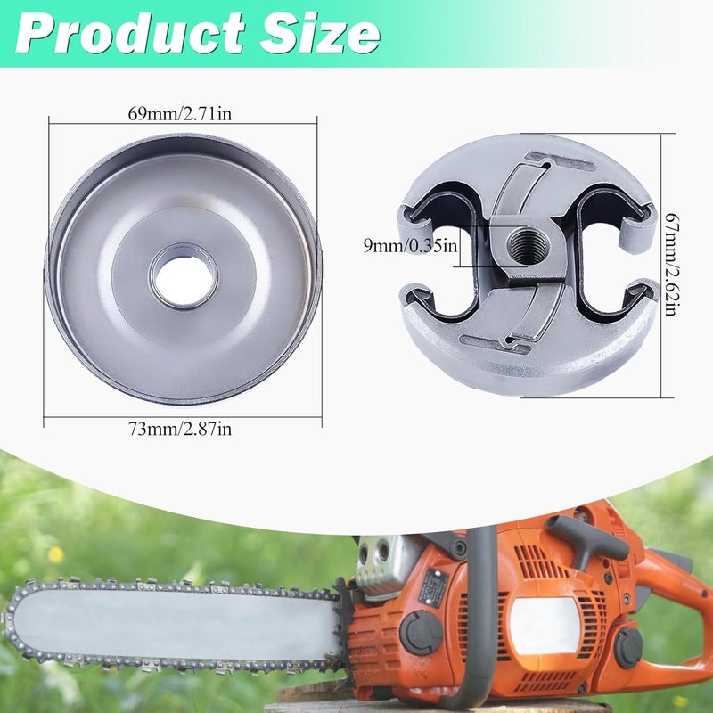 Adefol .325 7T Clutch Drum Bearing Kit for Husqvarna 455 460 Rancher Chainsaw, 455 Rancher Clutch Drum Oil Pump Kit with Oil Pressure Line Worm Gear Needle Bearing Parts # 537291702, 537110503 - Image 2